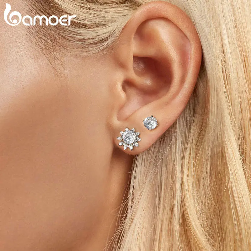 Женские серьги из серебра 925 пробы с бриллиантами