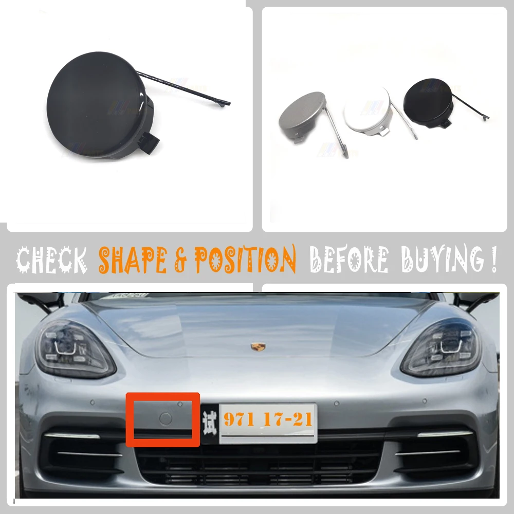 

For 17-21 Porsche Panamera 971 Basic GTS Turbo Sport S 4S 2.9L 3.0L 4.0L FRONT TOW EYE CAP COVER 971807155
