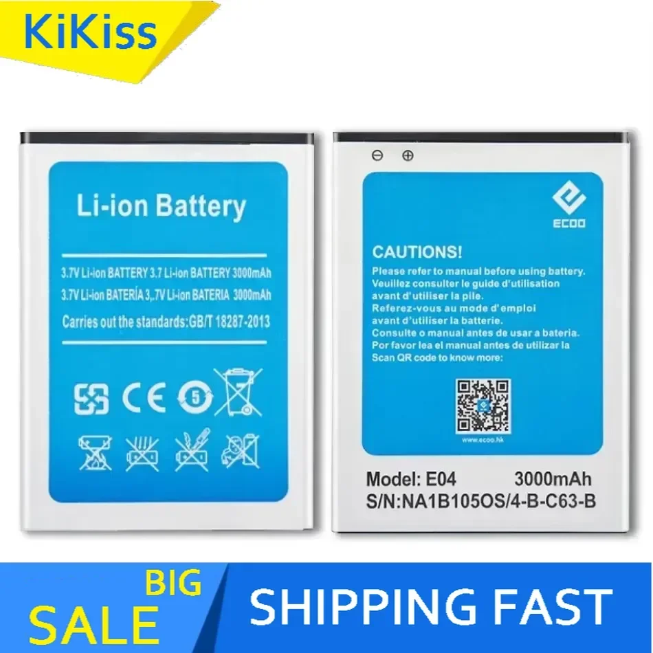 Аккумулятор мобильного телефона для ECOO E04 Plus/Bluboo X6 3000 мАч