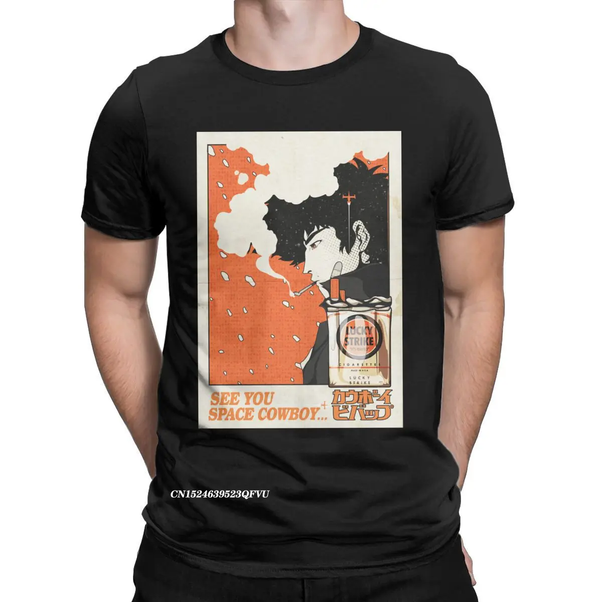 Ковбой Бибоп Спайк футболка для мужчин аниме винтажные хлопковые футболки с круглым вырезом Графические футболки женские топы