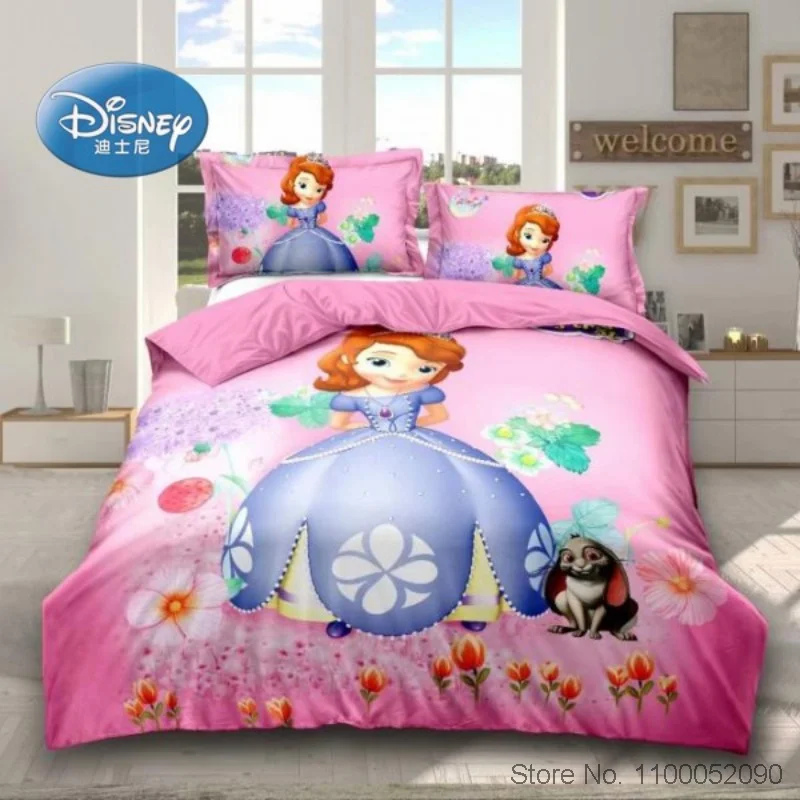 

Sophia Disney Mouse Cartoon Cover Bedding Set Duvet Mickey Minnie Pillowcase Children Boy Girls Birthday Gift 1.0m 1.2m Bed