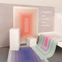 modern geometry home collection cute elliptical gradient carpet for bedroom bedside non slip tatami floor rug tea table mat