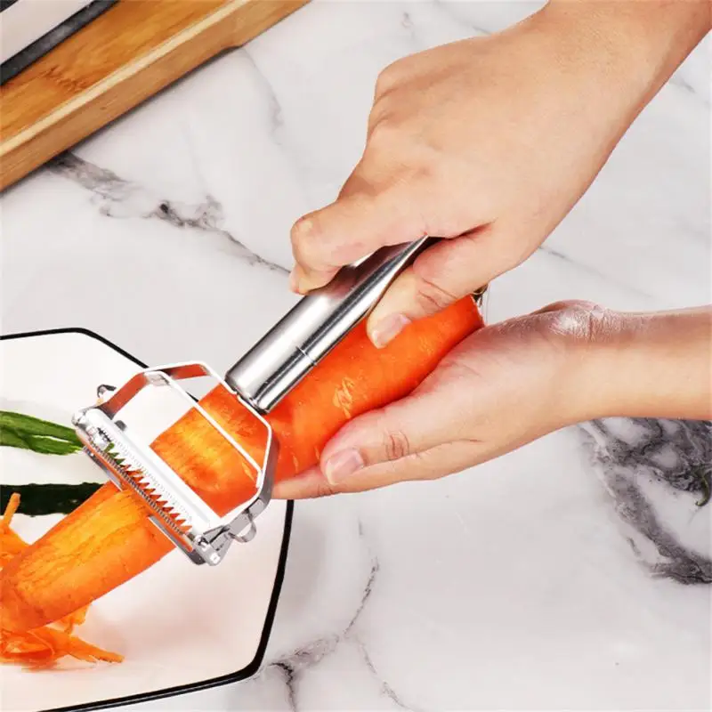 

4 In 1 Stainless Steel Peeler Fruit Vegetable Multifunction Grater Julienne Peeler Slice Potato Carrot Cucumber Kitchen Tools