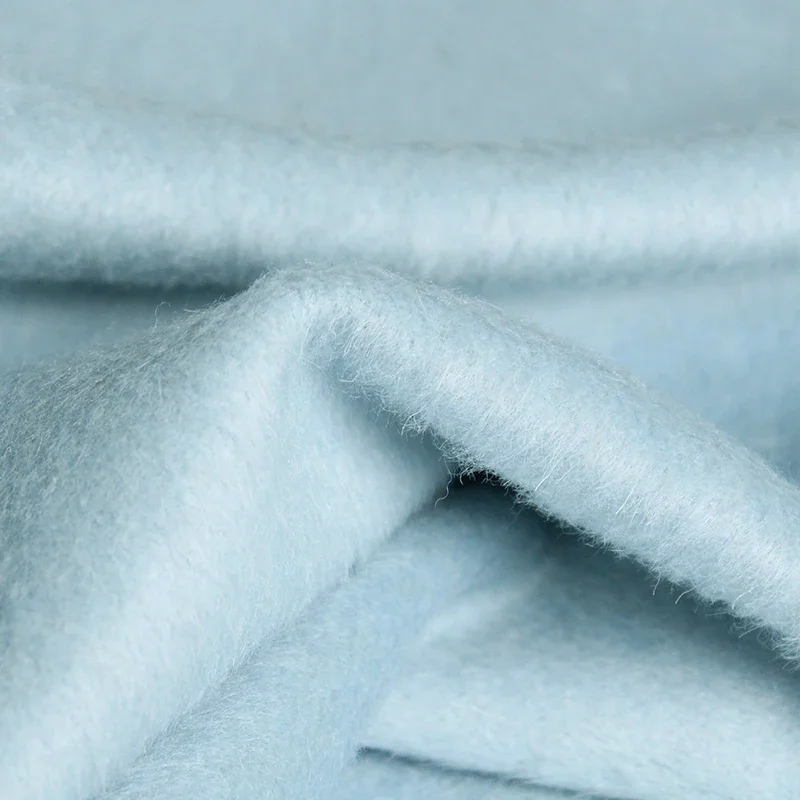 Длинная шерстяная ткань Redraspberry небесно-голубого цвета альпака женская зимняя