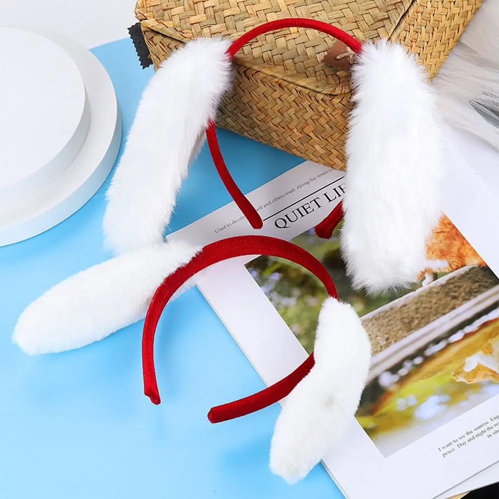 

Женская повязка на голову с бантом и кроличьими ушками