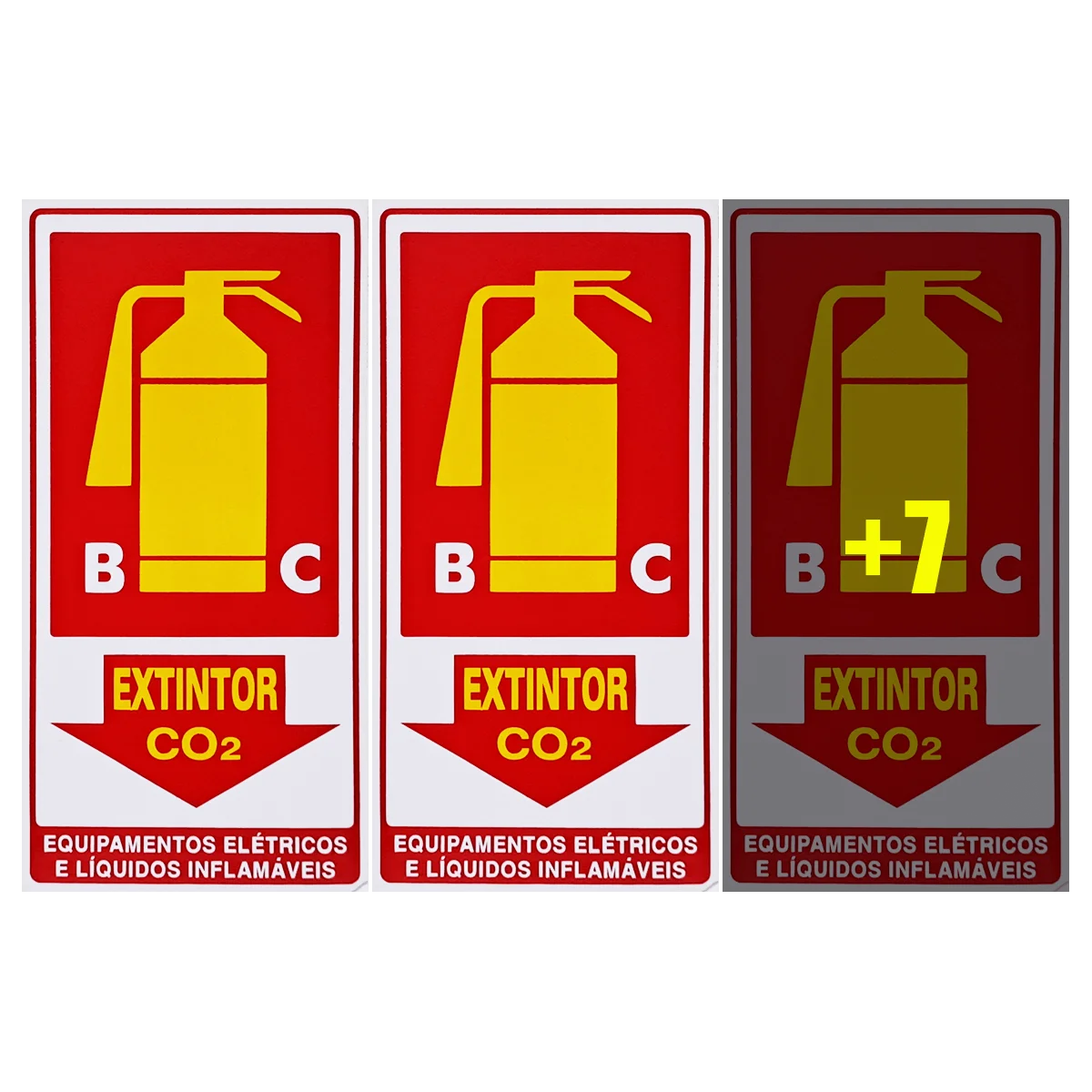 

Combo 10 Signs Fire Extaint BC CO2 Flammable Electrical And Liquid Equipment 15x30 Access-X-703 F9e