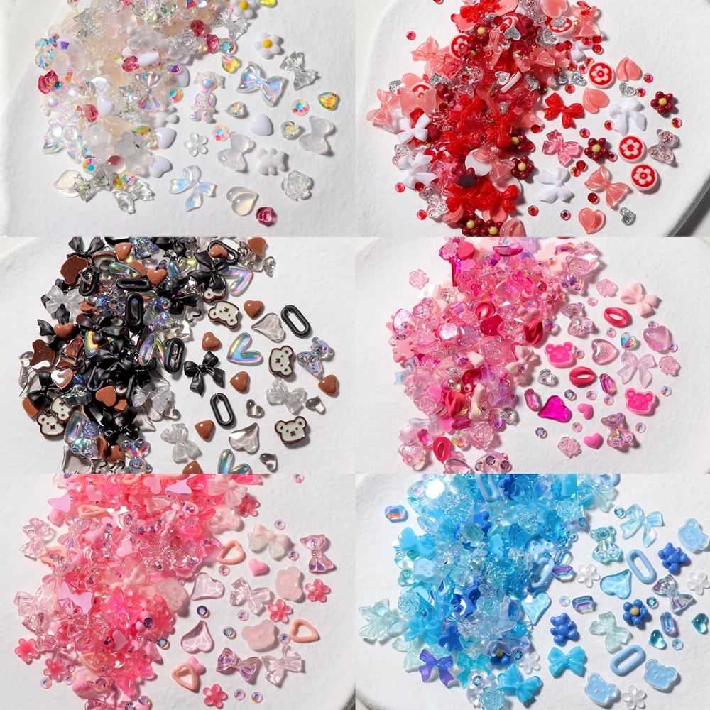 1 пакет сказочные разнообразные украшения блестки бант бабочка медведь подходят