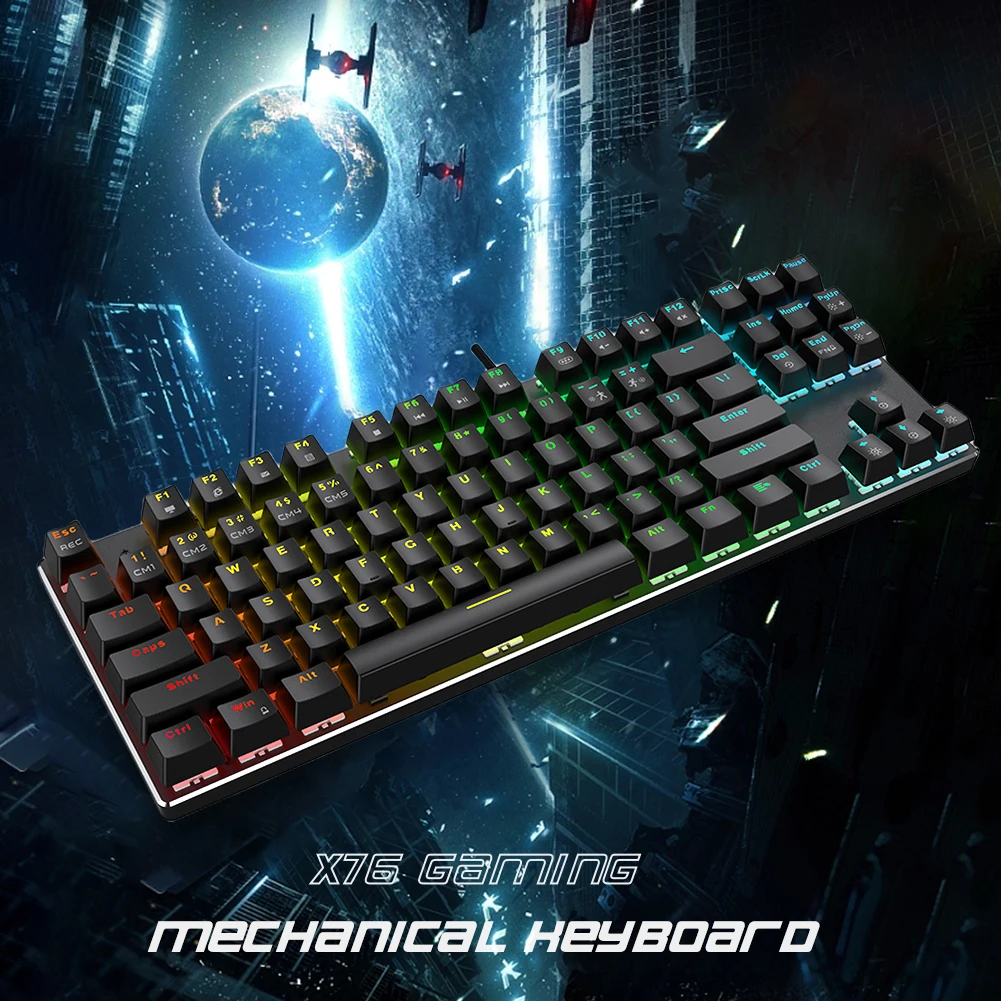 

Механическая двухслойная USB-клавиатура со штативом и защитой от помех