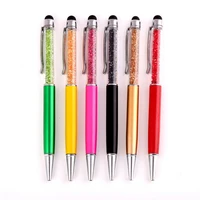 14 colors crystal gel pen fashion fashion stylus gold touch pen for writing stationery office school black refill