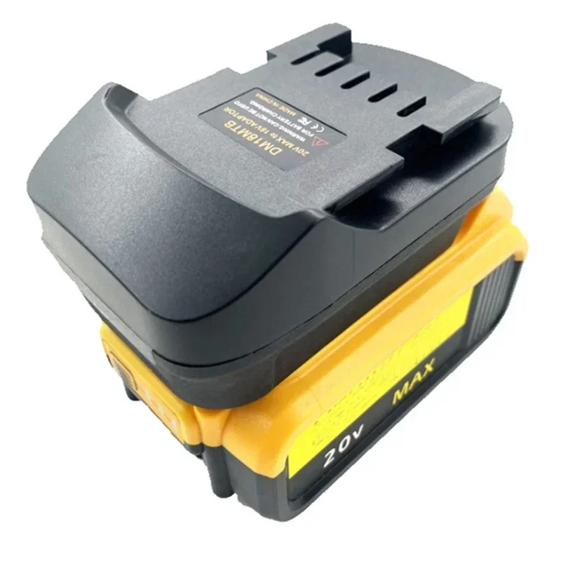 Фото Адаптер-переходник для батареи DM18MTB для батарей Dewalt/Milwaukee 18/20 В, преобразователь в инструменты для литиевых батарей Metabo 18 В Power №5