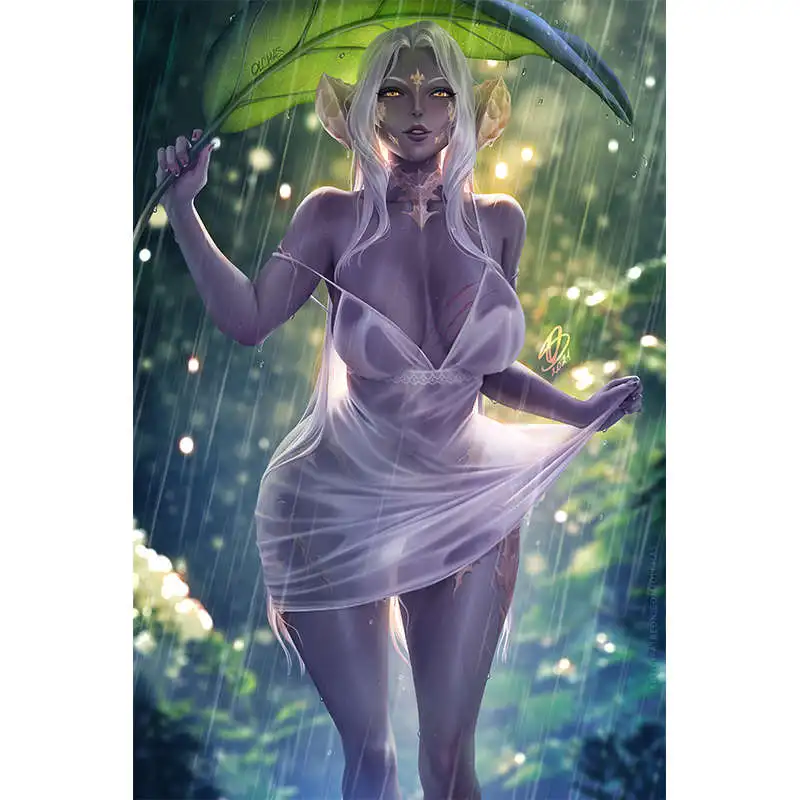 

Печатная игра лес Elf Savita голая сексуальная девушка искусство холст постер на заказ 16x24 24x36 дюймов гостиная спальня домашняя Настенная картина