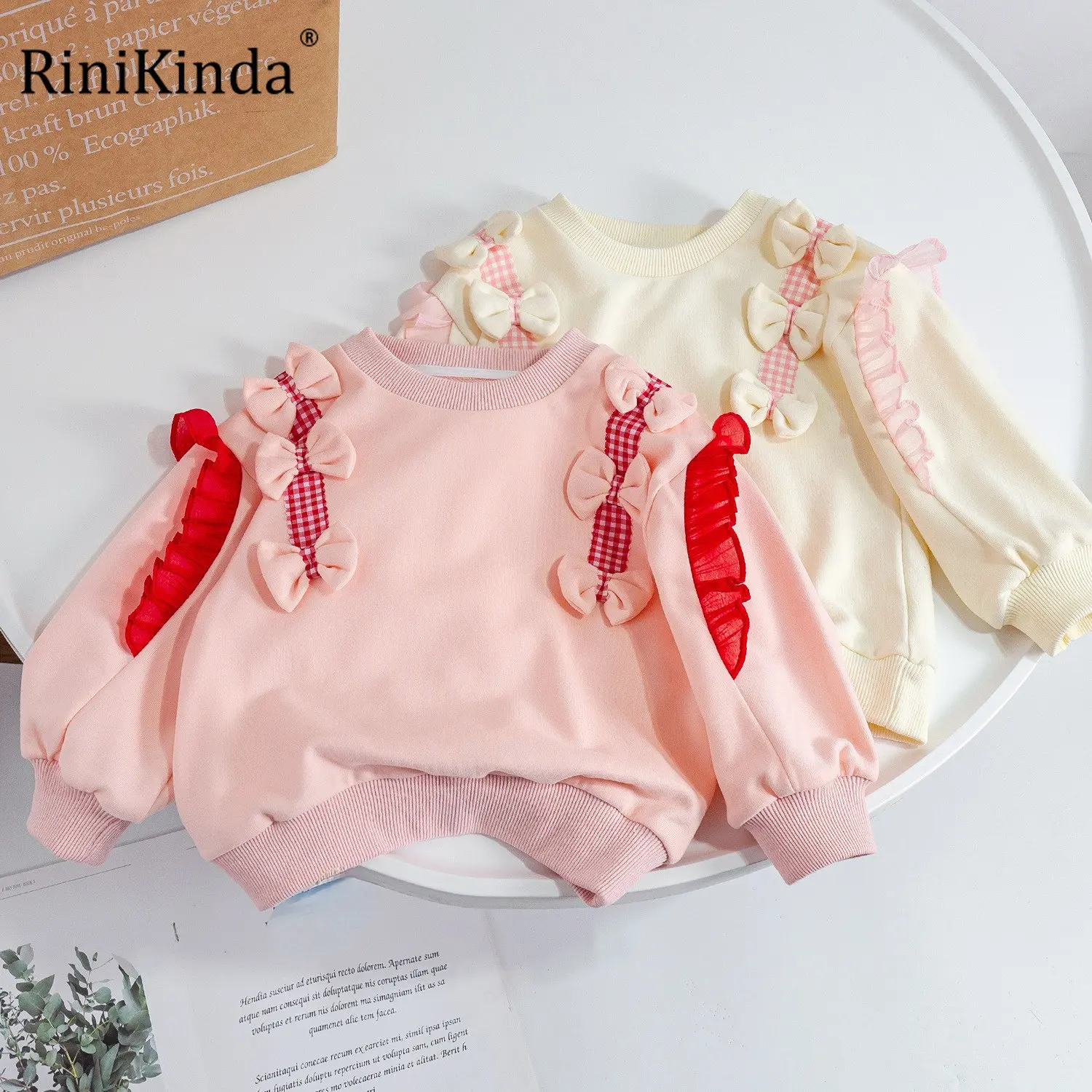 

Детский свитшот с бантом, с длинным рукавом