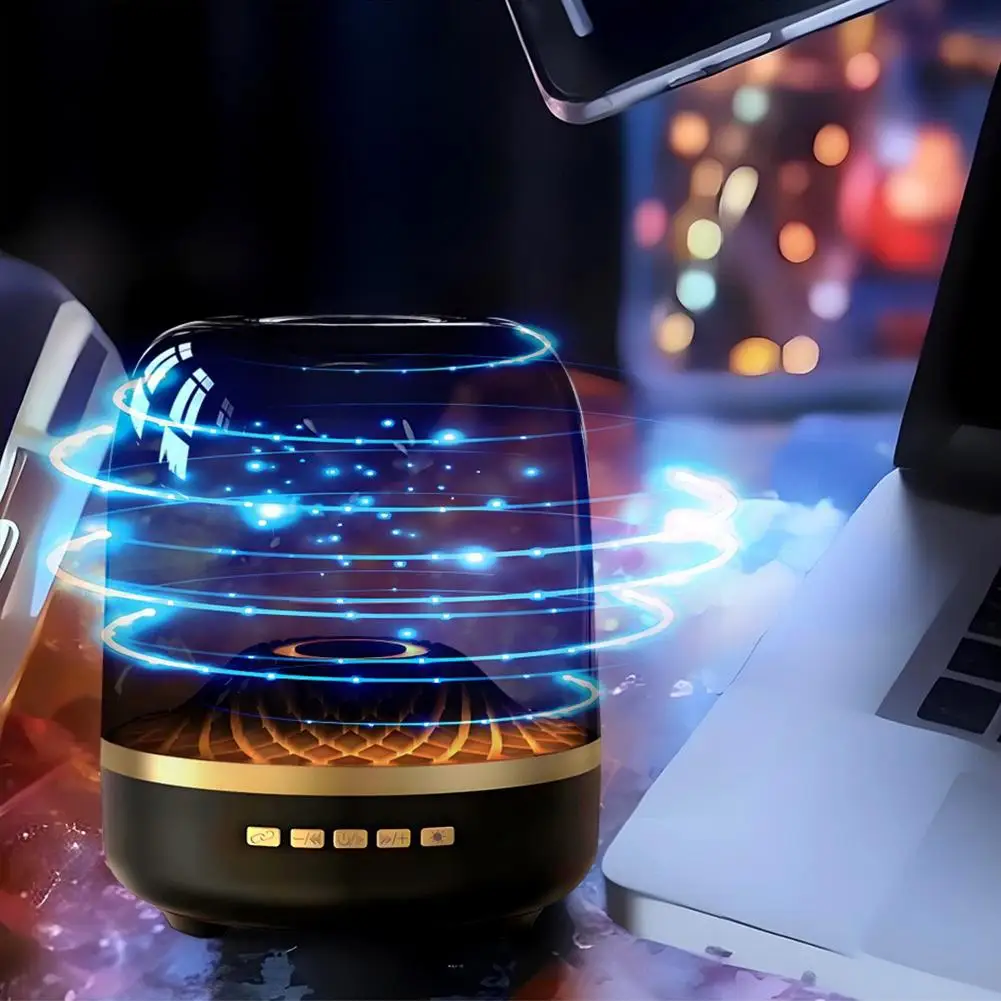 Новый звуковой ящик Bluetooth-динамик сабвуфер цветное стекло домашний беспроводной