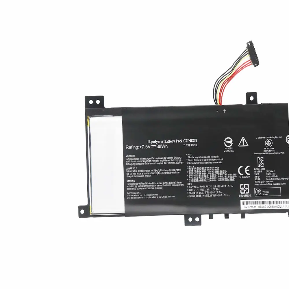 Оригинальный аккумулятор для ноутбука 7 5 В 38 Втч C21N1335 Asus VivoBook S451 S451L S451LA S451LB S451LN V451