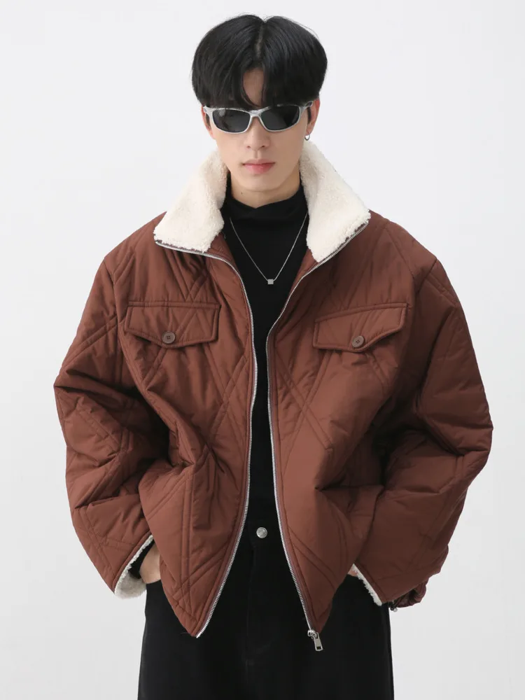 

Мужская одежда SYUHGFA, пальто с хлопковой подкладкой в Корейском стиле, Зимняя мода 2022, однотонная теплая утепленная куртка с хлопковой подкла...