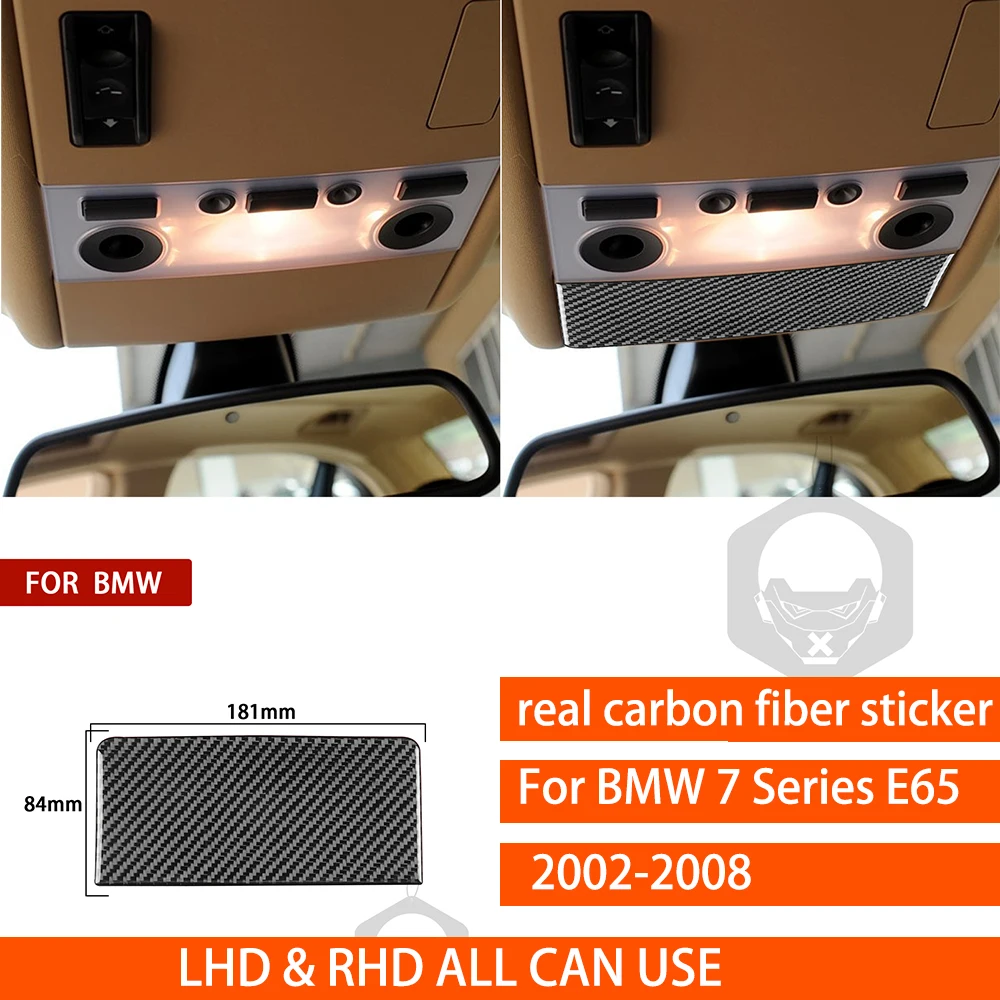 

Полный комплект для Центральной приборной панели BMW серий 7 E65 2002-2008, наклейка из настоящего углеродного волокна для тюнинга автомобиля, аксессуары для интерьера