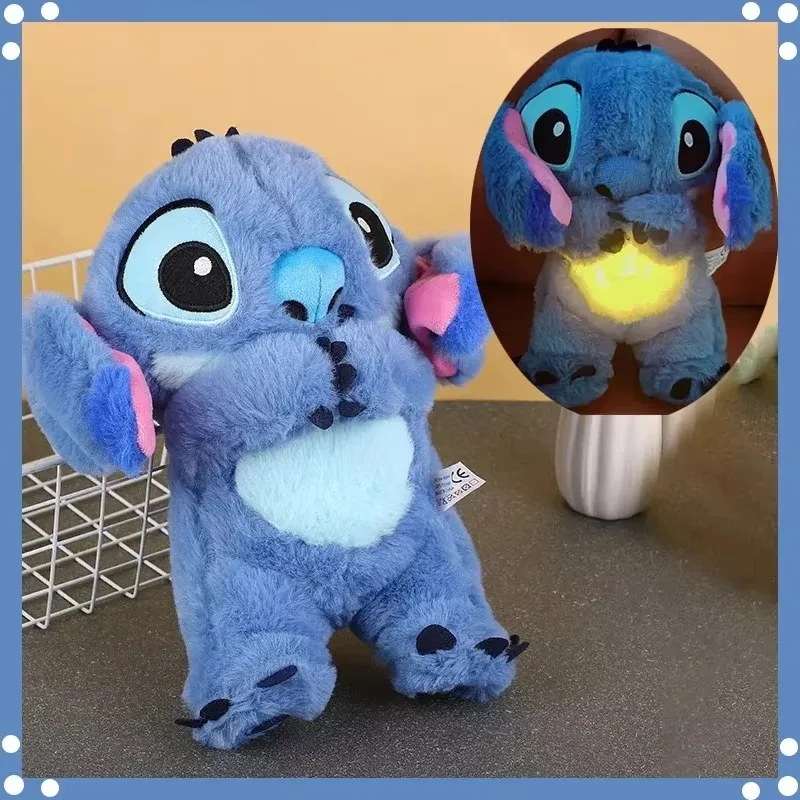 Kawaii Stitch плюшевая кукла детский спальный компаньон звук успокаивающий