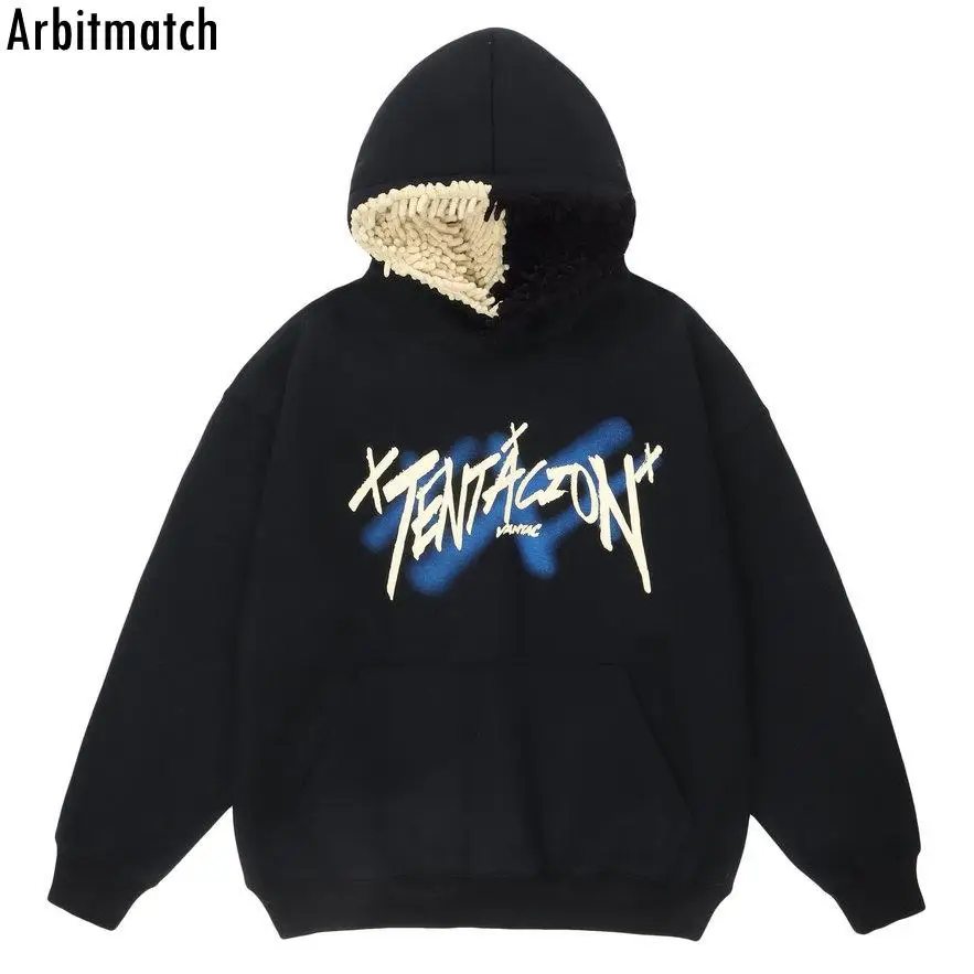 

Hip Hop Vintage Fashion Letter Printing Clothing Men Design Creative Hoodies Oversized Hooded Long Sleeve 2022 Men Cotton Hoodie
