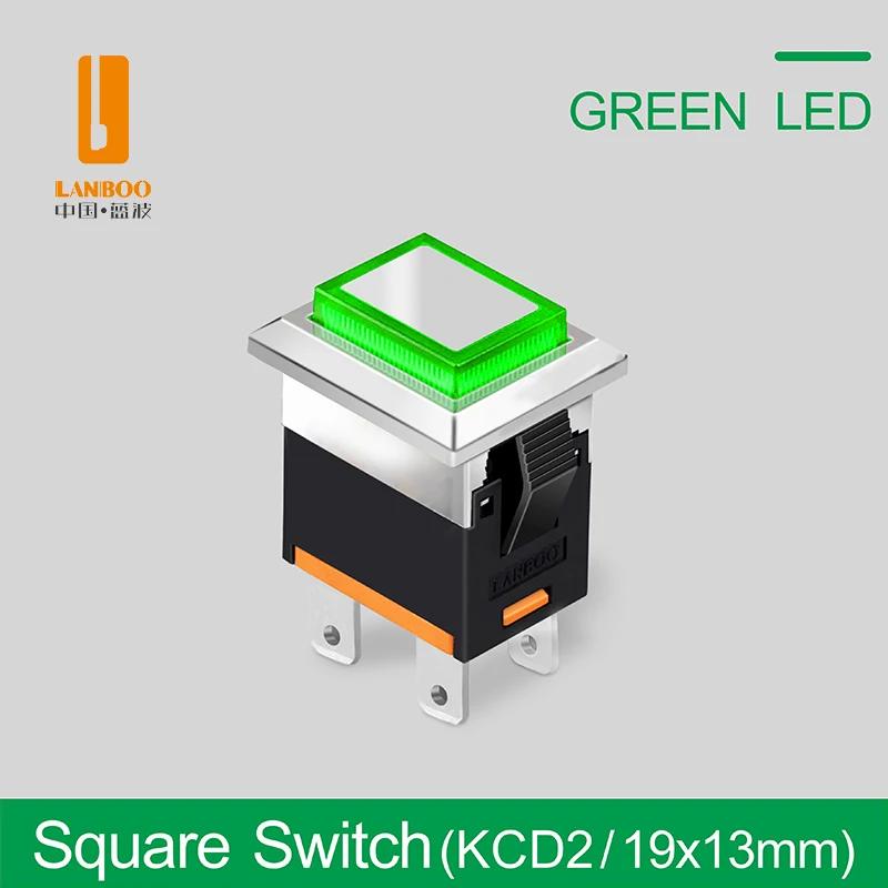 

Светодиодная пластиковая металлическая кнопка WINDOO 2NO 4pin квадратный переключатель 15а зеленый красный