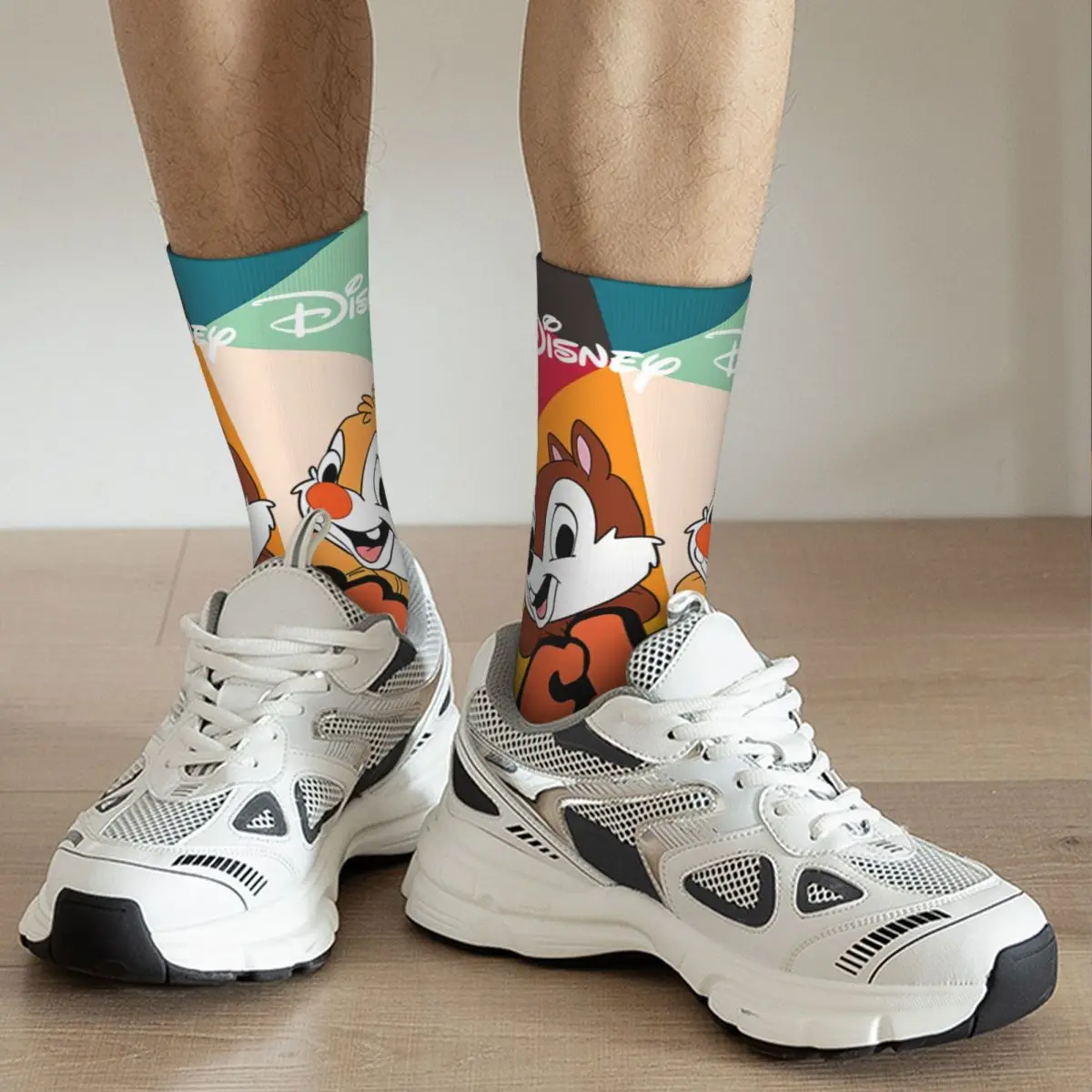 w cenie N Dale szalone męskie skarpetki uciskowe unisex Disney Rescue Rangers Harajuku bezszwowe drukowane śmieszne nowość Happy Crew skarpety