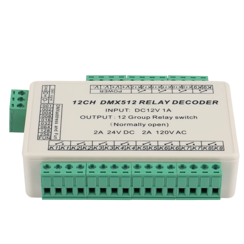 Релейный выключатель 12 каналов контроллер сигнала DMX512 релейный выход WS-DMX-RELAY-3CH
