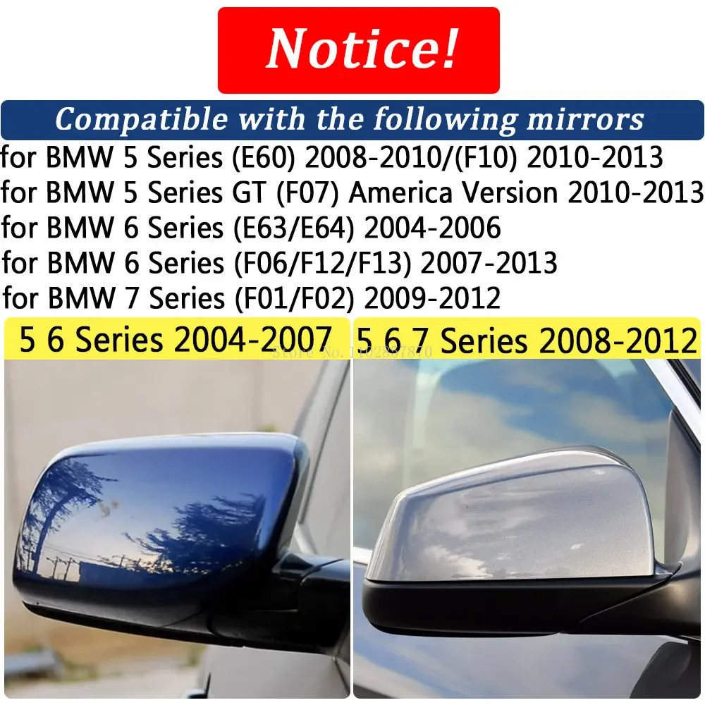 Чехол для зеркала заднего вида BMW 5 6 7 серии E60 E63 E64 F06 F12 F13 F01 F02 корпус из настоящего