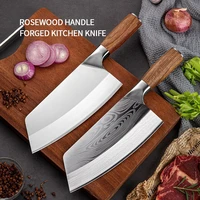 professional chef knives stainless steel kitchen knife hammer cleaver butcher chefs chopper cooking knives wooden meat slicer