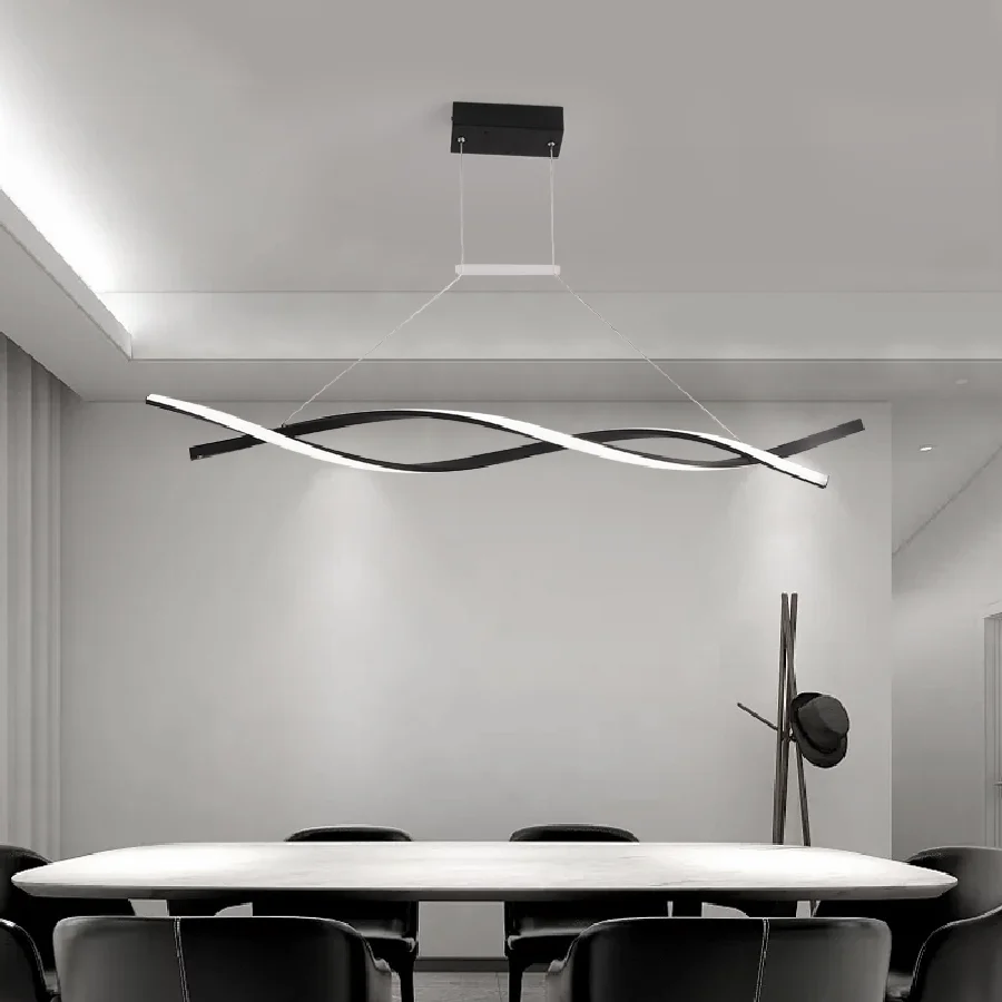 

Modern Pendant Chandelier for Office Dining Room Kitchen Aluminum Wave Lustre Avize Modern Chandeliers Lighting Fixtures