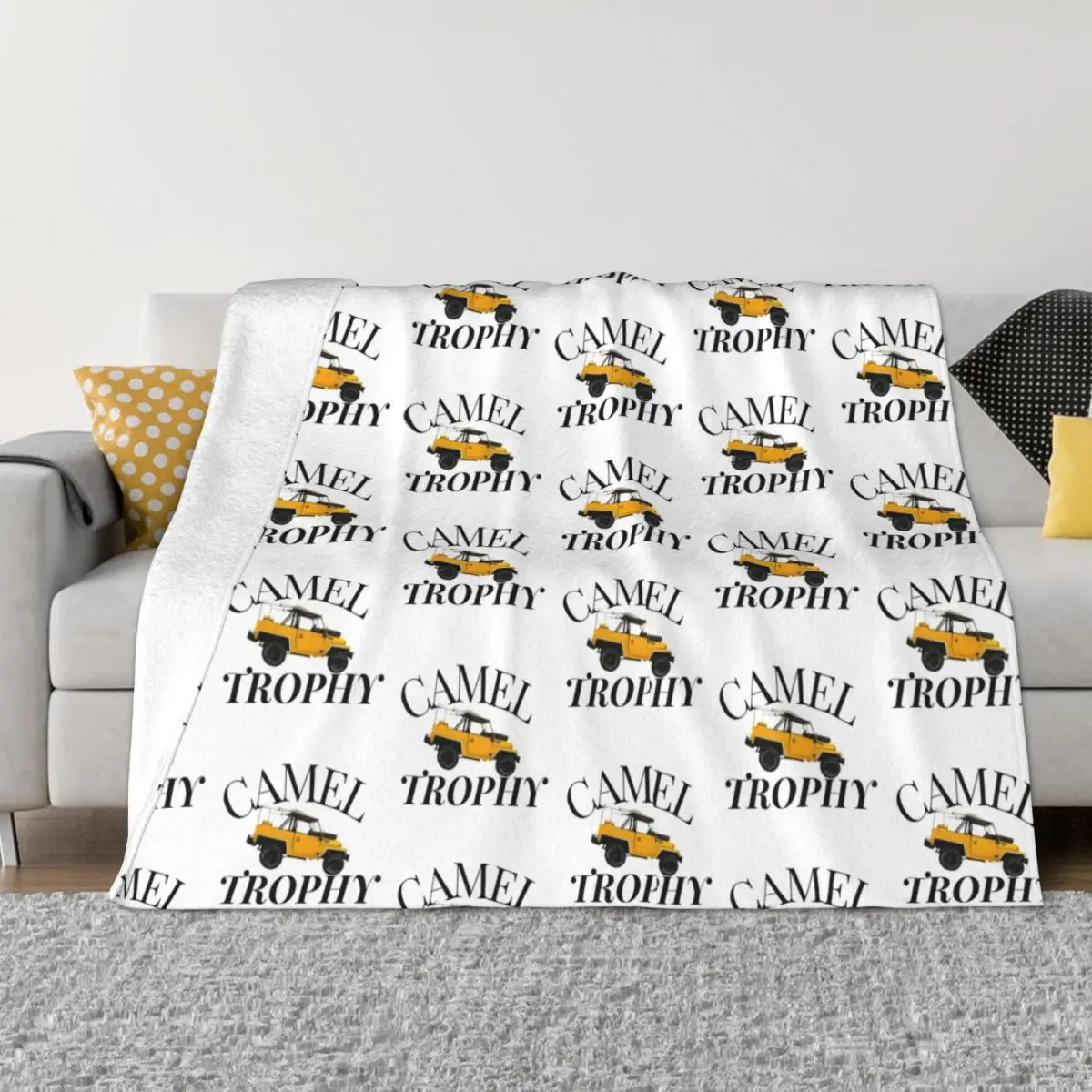 

Camel Trophy Defender 110 Blankets Fleece Spring Autumn Multi-function Lightweight Throw Blanket for Bedding Office Bedspread