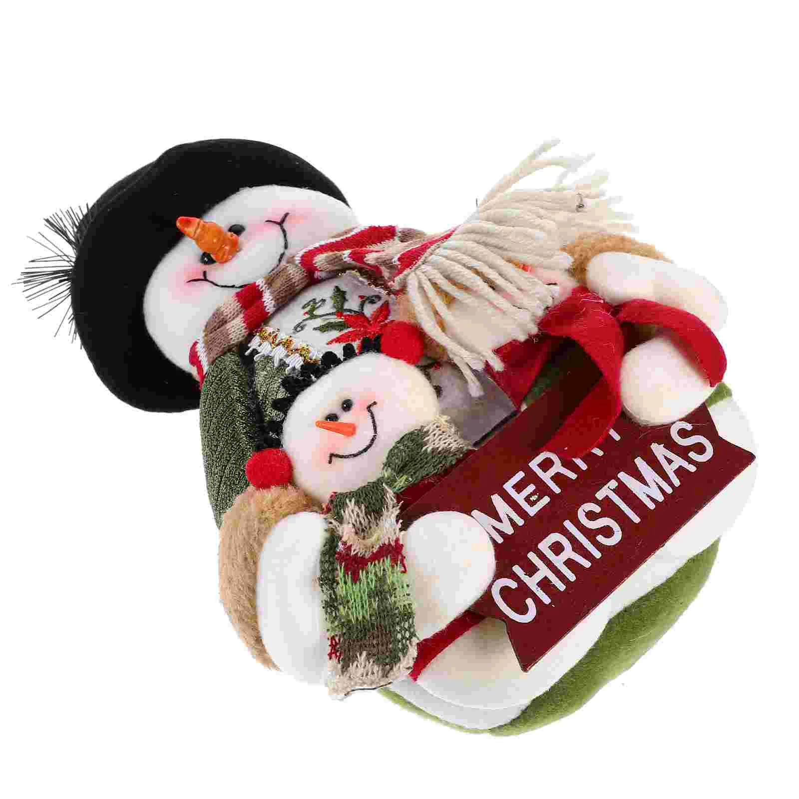 

Cloth Snowman Tabletop Christmas Snowman Ornament Christmas Party Layout Prop Festival Favor