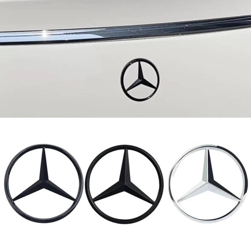 Наклейка на заднюю крышку автомобиля из АБС-пластика, 8 см/9 см/10/10 см, декоративная наклейка с эмблемой багажника для S320, W164, W203, W204, W168, C180, E320, A200, CLA, CLK, CLS, ML