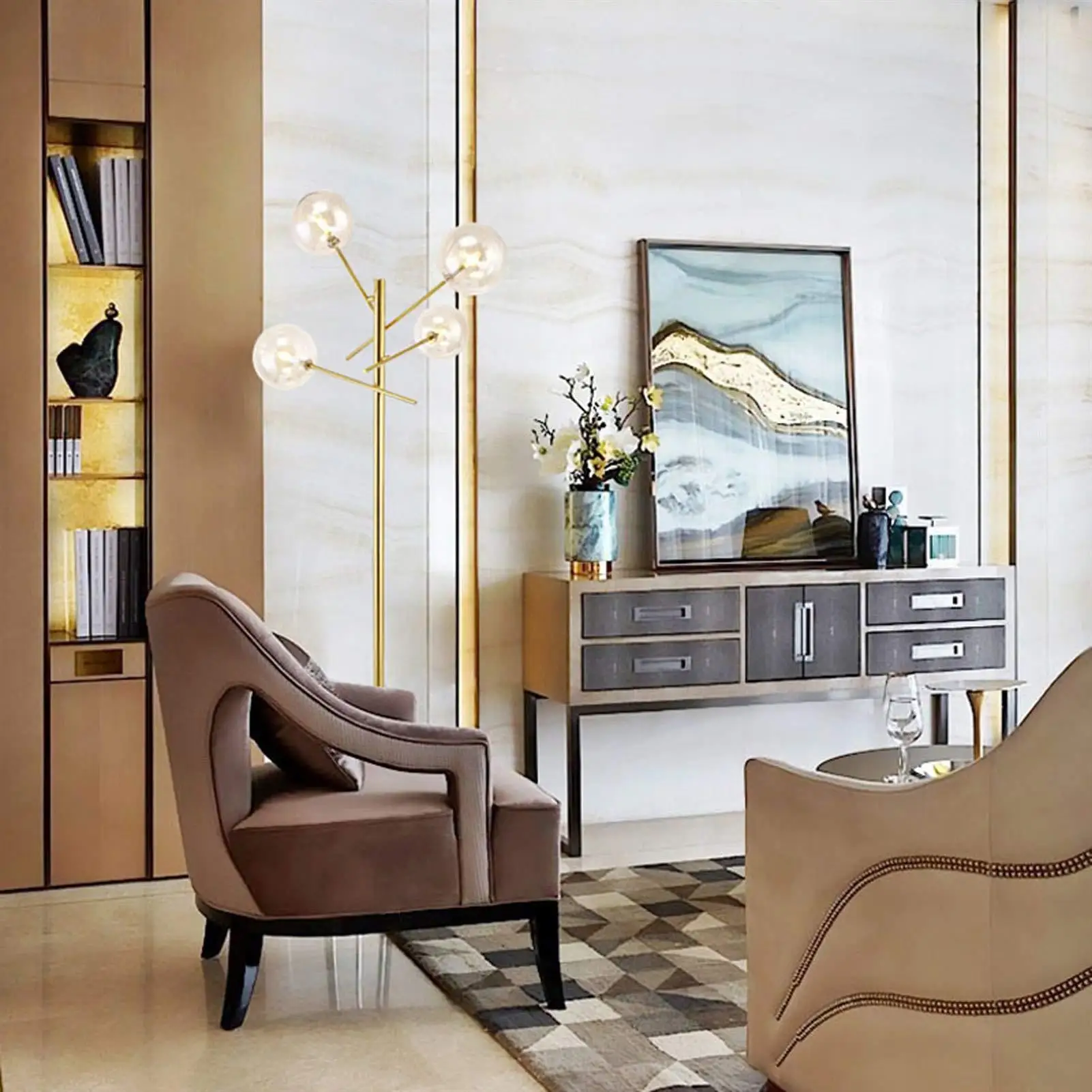 Современная Минималистичная Поворотная светодиодная напольная лампа со