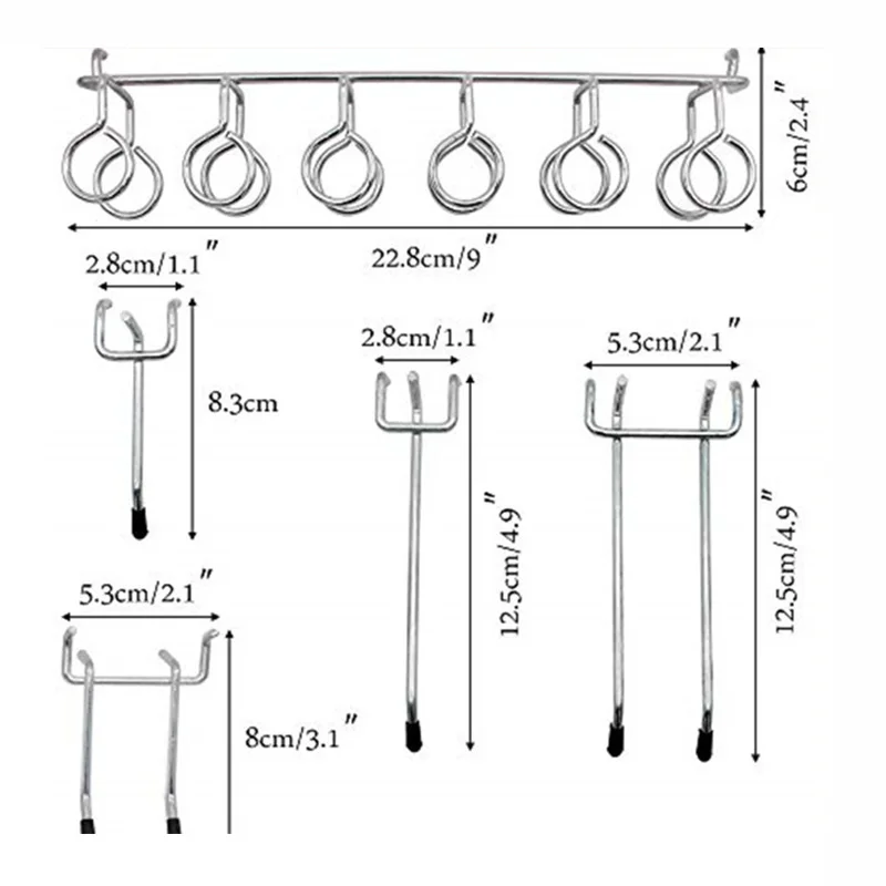 

81pcs Pegboard Hooks Assortment Heavy Duty Peg Hook Organization Wall Storage Tool Sheds Factories Rack Wholesale Fast Shipping