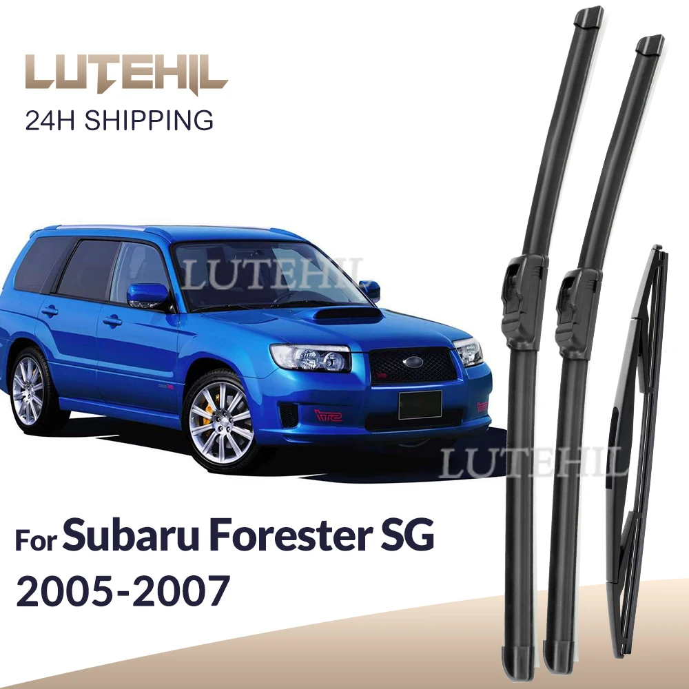 

Для Subaru Forester SG MK2 2005-2007 2006 стеклоочиститель передние и задние щетки стеклоочистителя лобовое стекло щетки для окон 21 "+ 19" + 14"