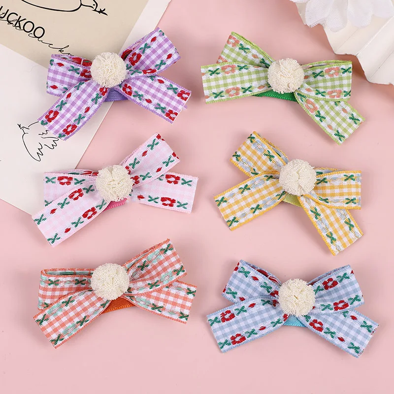 

Fashion Bow Handmade Pet Hairpin Teddy Yorkshire BB Hair Card 6 Kinds Colors for Puppy Cat Grooming Pet Supplies Accessories