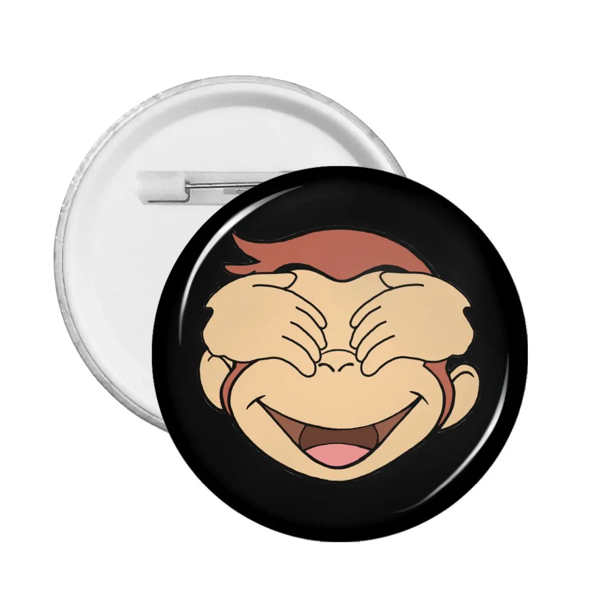 

PVC Curious George No Eyes Collar Badge Cute Badge Lapel Pins Brooch for Hat