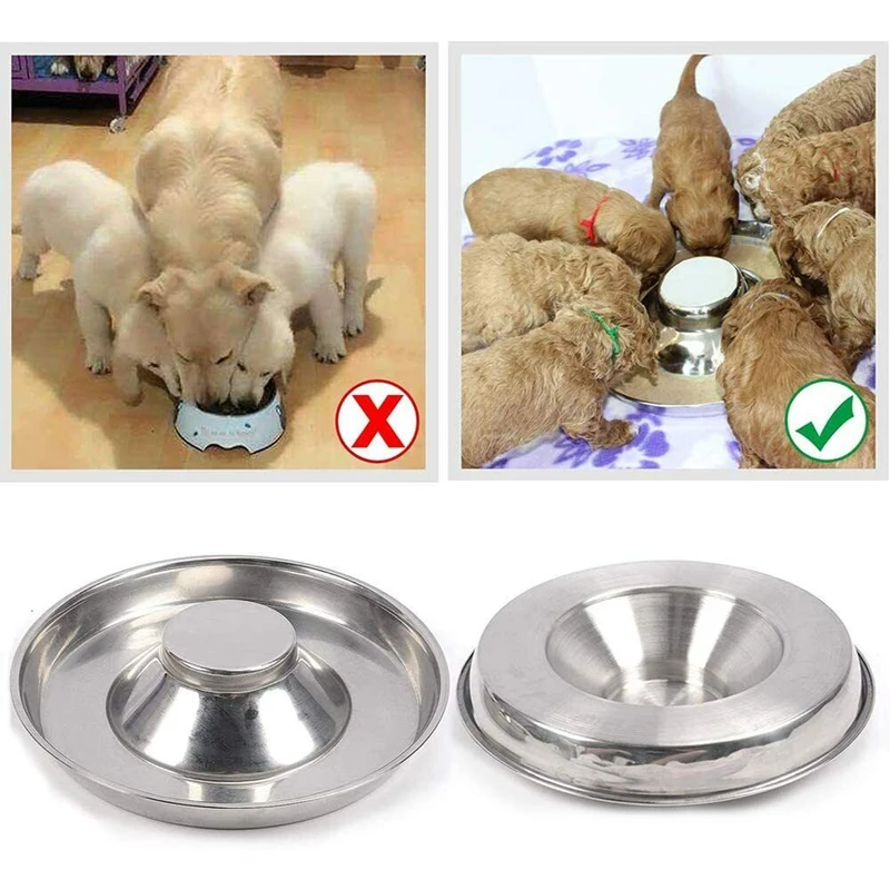 Новая миска для собак из нержавеющей стали домашних животных утолщенная