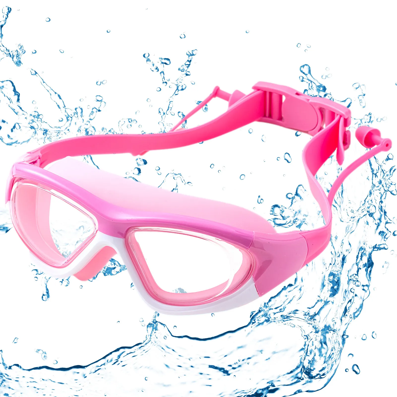 

ABS Swimming Goggles Adjustable Swimming Goggles For Kids Waterproof No Leaking Swimming Goggles Quick-Adjustable Silicone Swim