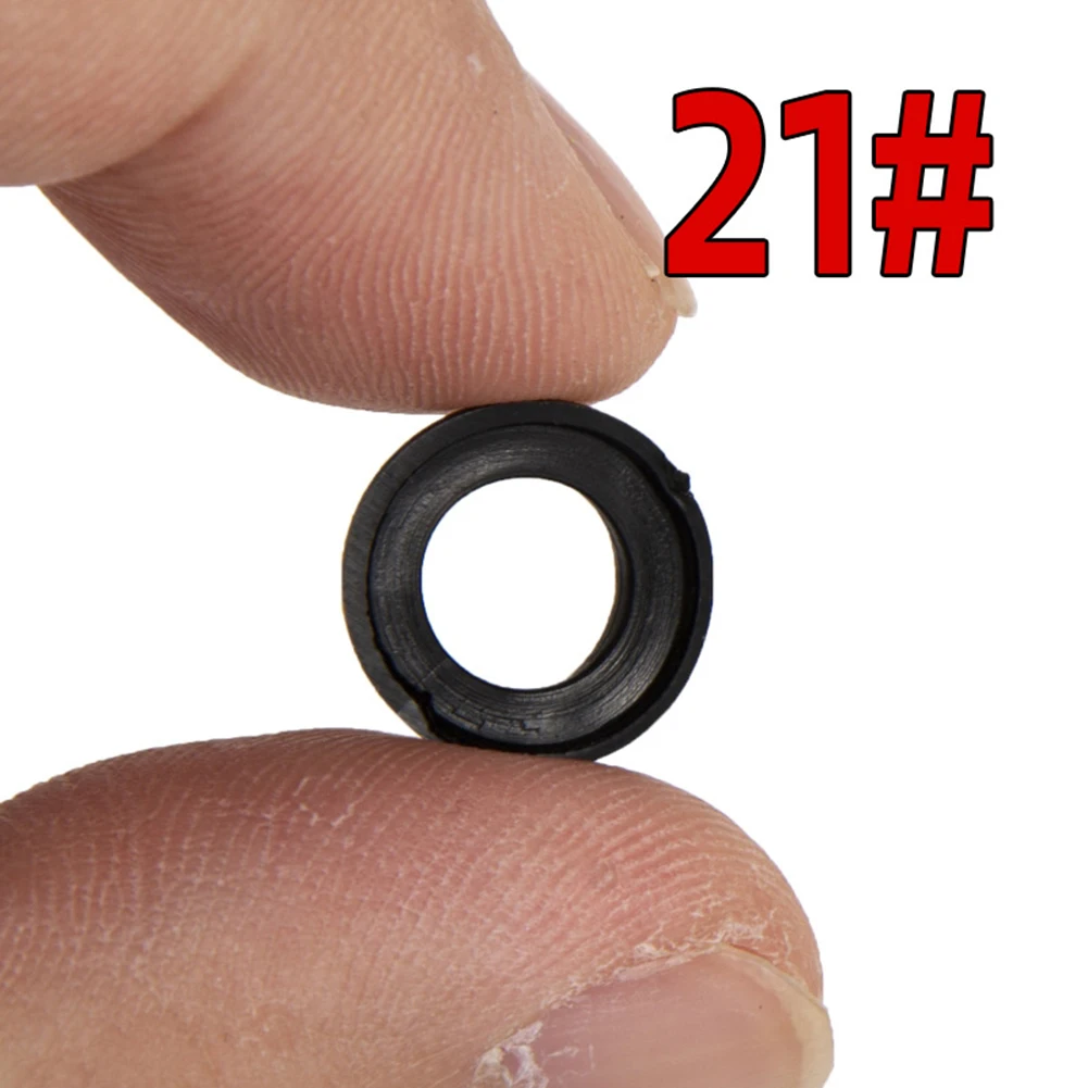 

10pcs Fishing Rod Building PVC Winding Check Dress Ring Decorating Trim Adapters Winding Ring Black Adapter Fishing Tool