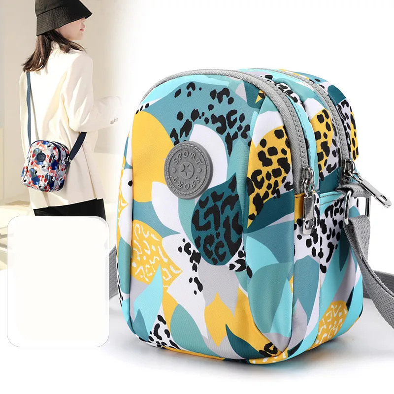 

Oxford Cloth Mother Messenger Small Bag Women's Shoulder Printing Mini Canvas Handbag Grocery Shopping Mobile Phone Backpack