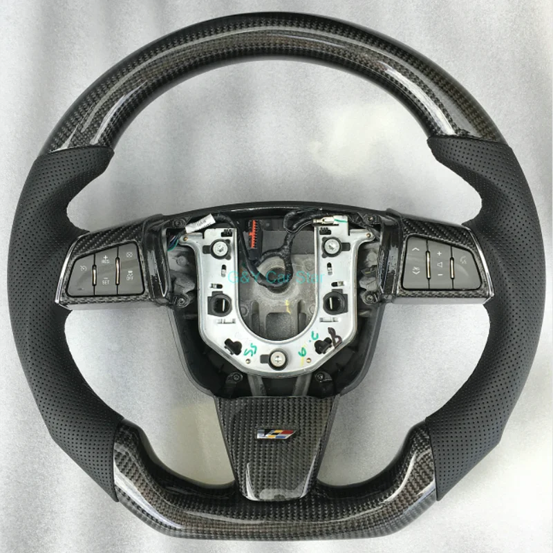 

Customized 100% Real Carbon Fiber Car Steering Wheel For Cadillac CTS-V