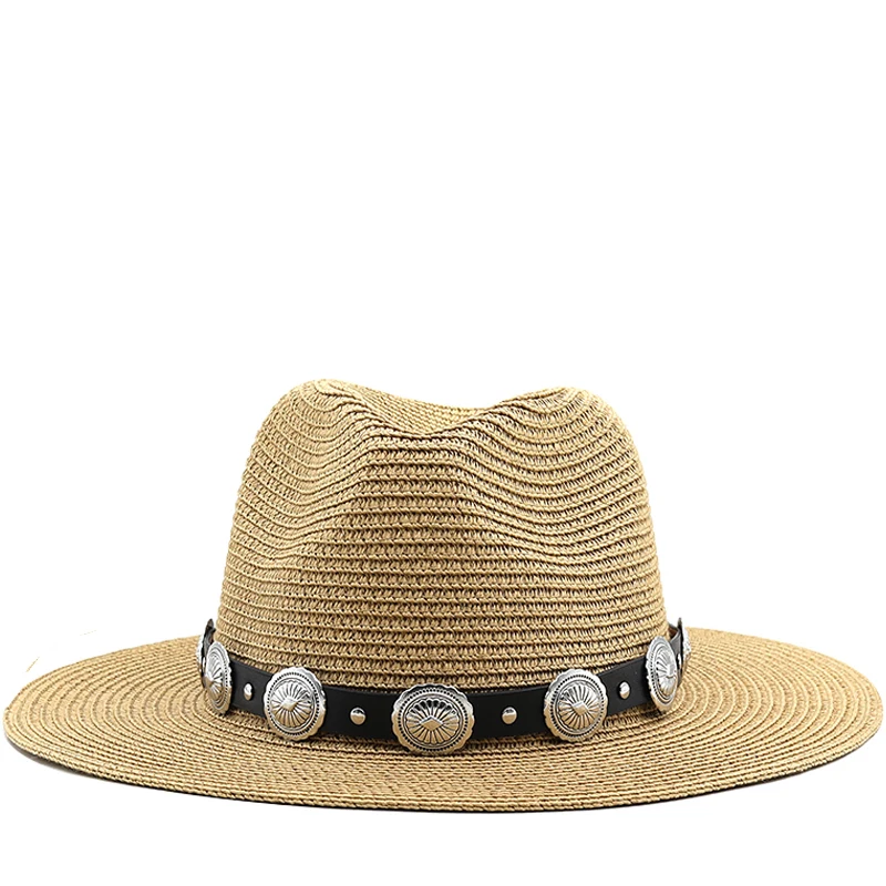 

Новинка, натуральная Панама, мягкая соломенная шляпа, летняя женская/мужская пляжная шляпа с широкими полями, защита от УФ лучей, шляпа Федора, 56-60 см