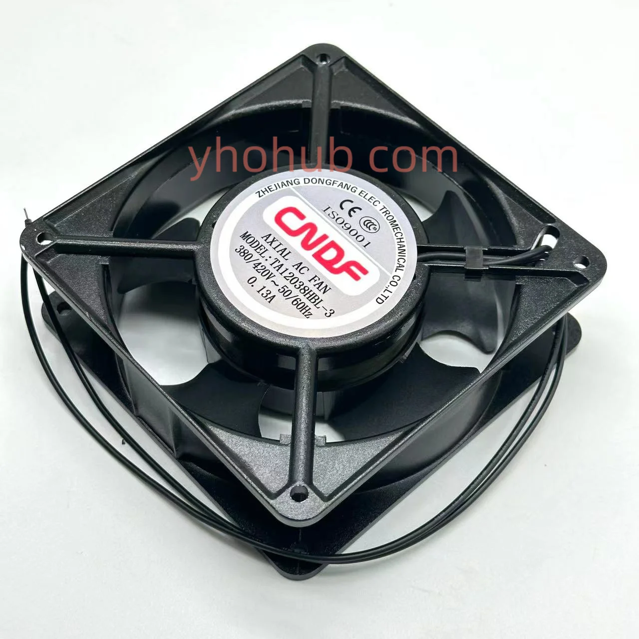 2-проводной охлаждающий вентилятор для сервера CNDF TA12038HBL-3 AC 380V 0.13A 120x120x38 мм