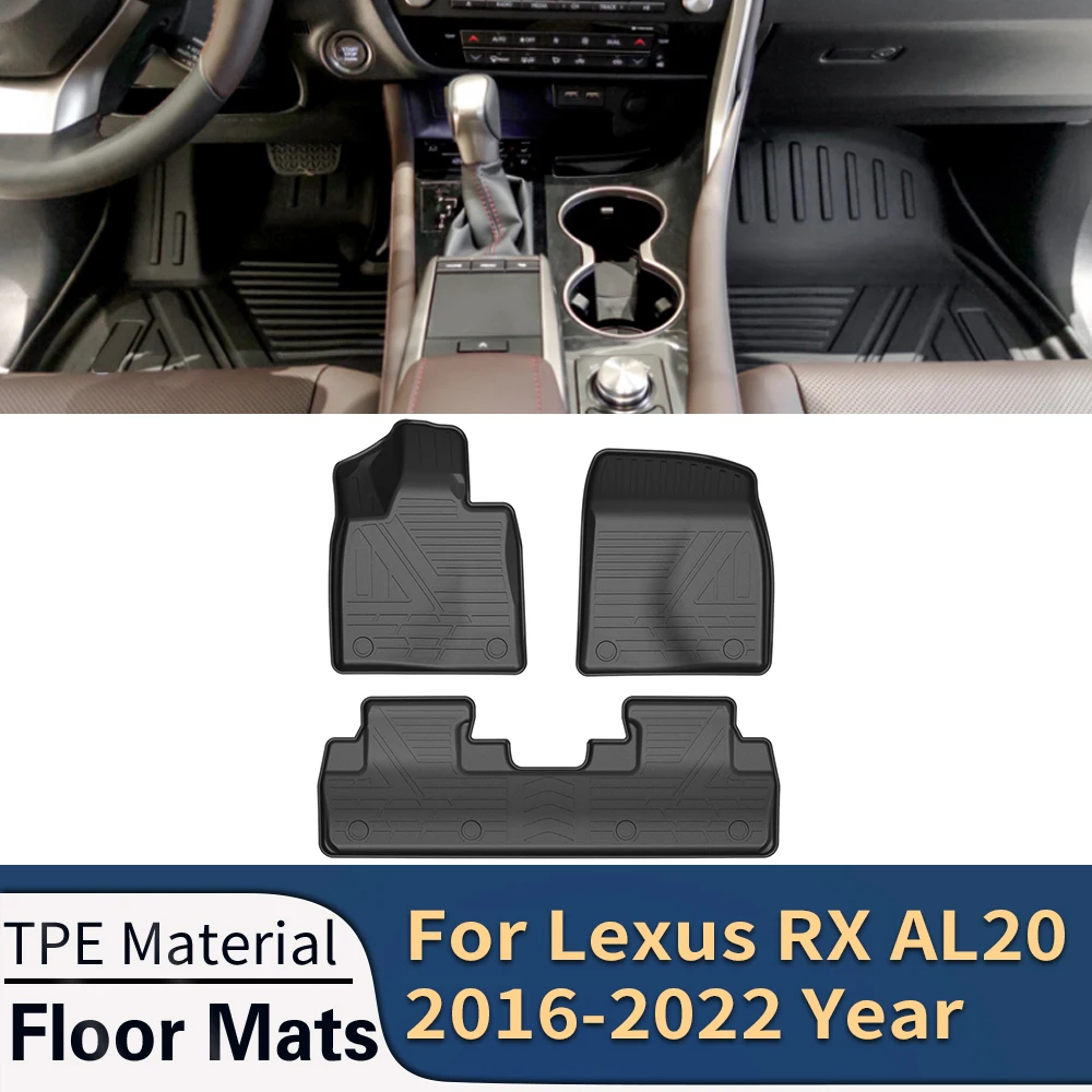 

Автомобильные коврики для Lexus RX AL20 2016-2022 5 6 7 мест, автомобильные коврики, всесезонные коврики из ТПЭ без запаха, водонепроницаемые коврики для салона