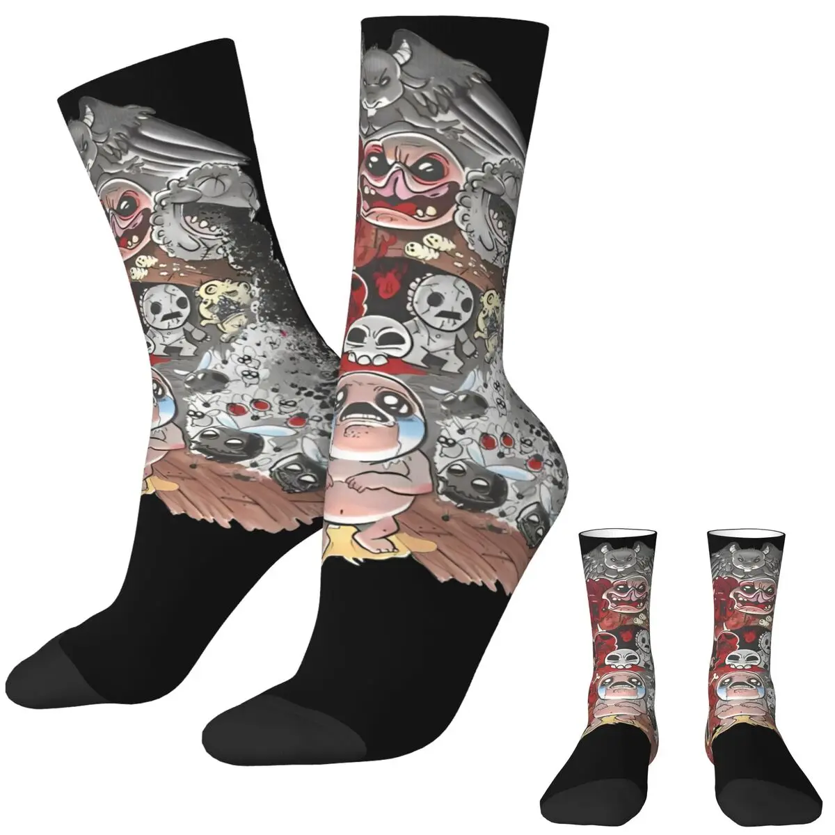 Чулки The Binding Of Isaac забавные носки с рисунком видеоигр весенние антибактериальные