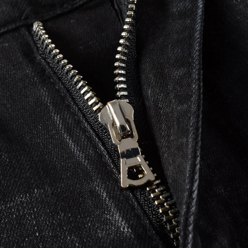 Streetwear Fashion Men Jeans Retro Black Gray Elastic Slim Fit Ripped Jeans Men Patch Designer Brand Hip Hop Denim Pants Hombre