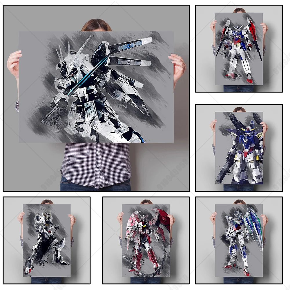 Классический аниме постер Gundam HD Картина на холсте настенное искусство