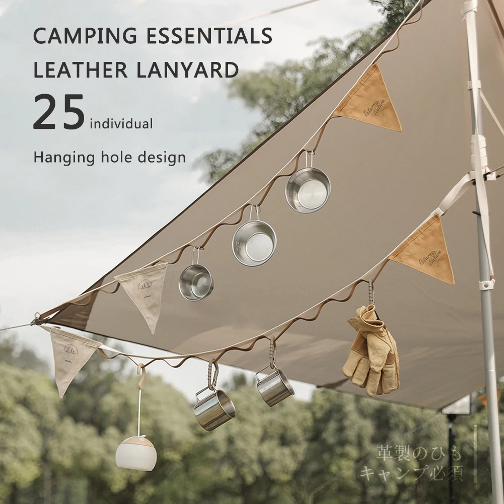 

Portable Camping Hiking Awning Hanging Rope Adjustable Outdoor Travel Clothes Drying Clothesline Tent Fastening Rope