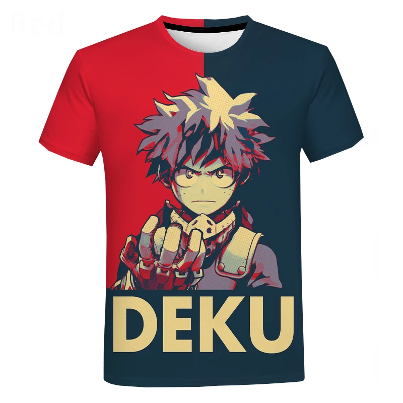 

Summer Fashion Casual Short Sleeve My Hero Academia Deku 3D Print T Shirt Kids Men Women Harajuku Streetwear Anime T Shirt