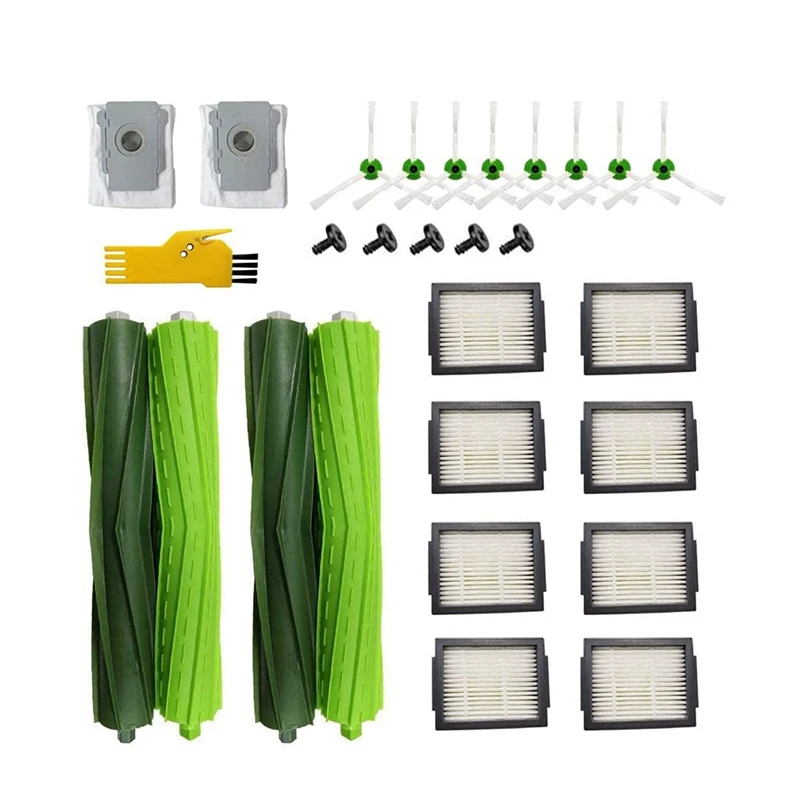 

Набор аксессуаров для Irobot Roomba E5154 I7156 I7556 I7 + I7558 E6 E7, основная щетка, фильтр, боковая щетка и пылесборник